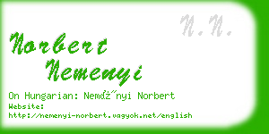 norbert nemenyi business card